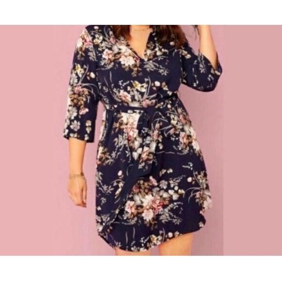 Hawthorn, stitch, fix V-neck floral button-down dress S/XS - Picture 1 of 6